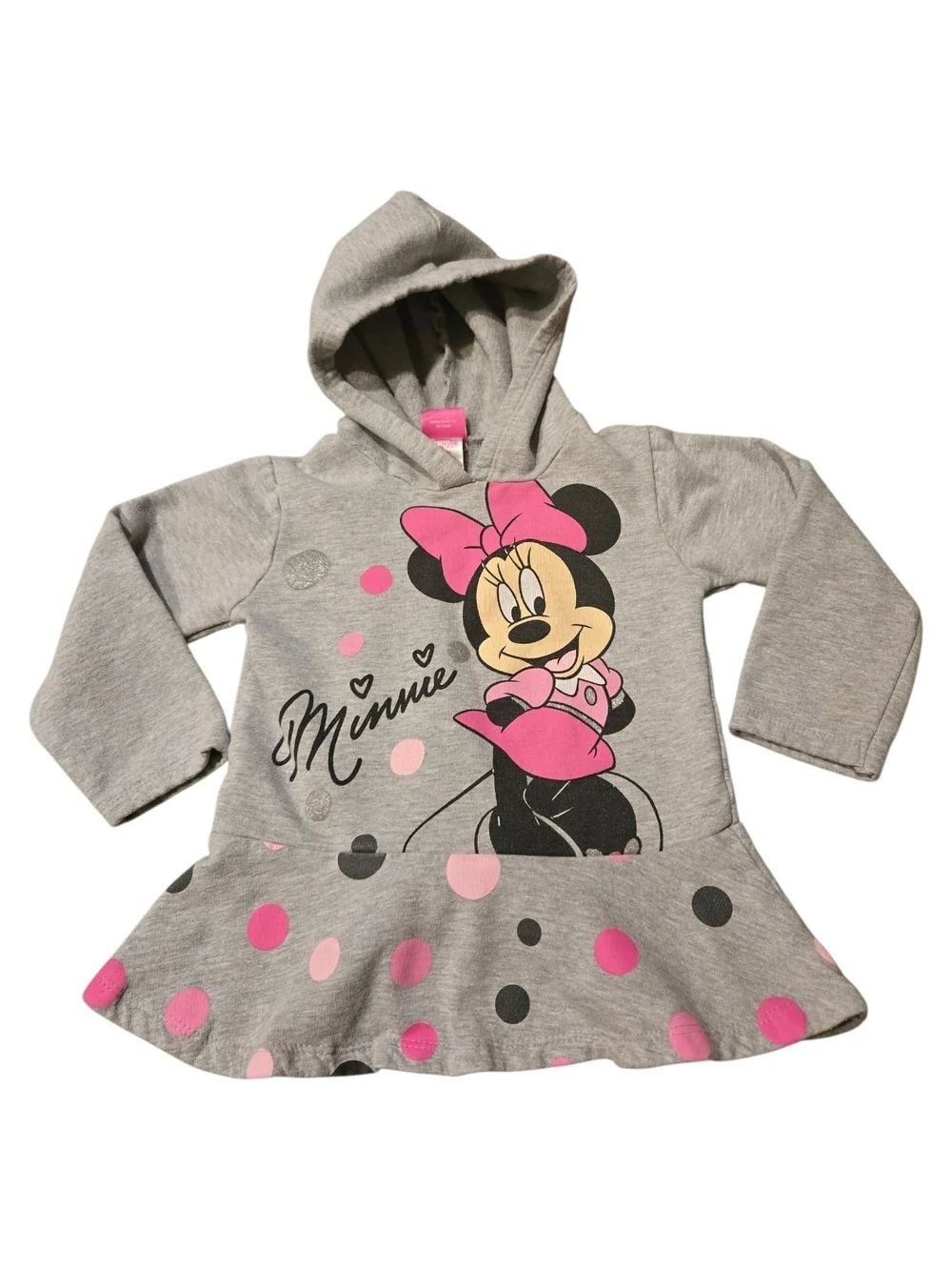 Disney Minnie Mouse Gray & Pink Hoodie 3T Leggings 2T